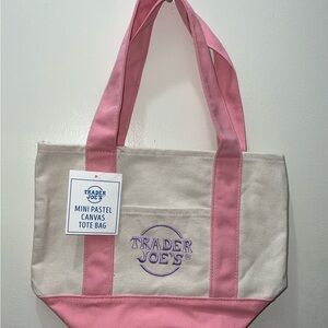 Trader Joe's Pink Mini Tote Bag